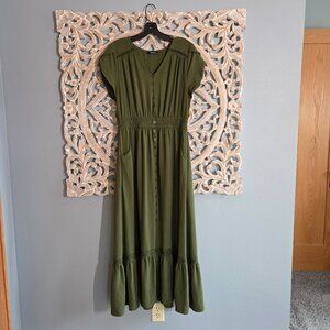 slim fit dress slacks Short Silk Tulip Dress Sparks - Stylish & Elegant